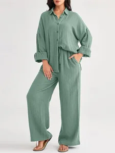 women-s-shirt-two-piece-sets-linen-blend-green-11