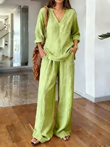 women-s-two-piece-sets-pants-sets-bolero-green-4