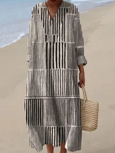 womens-midi-kleid-v-ausschnitt-lange-arm-asche-5