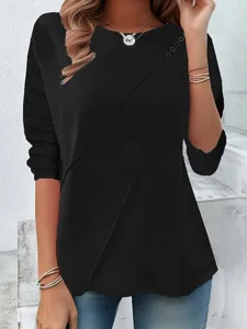 womens-t-shirt-langarm-einfarbig-stylish-schwarz-8