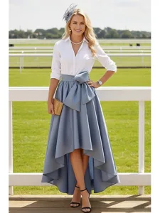 a-linie-kleid-sets-tee-lange-kleid-fur-h-staubiges-blau-1