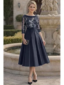 a-linie-knochellange-partykleid-cocktail-dunkelmarine-6