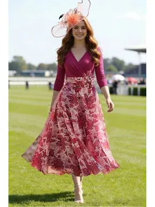 a-linie-knochellange-partykleid-cocktail-pfirsich-1