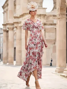 a-linie-knochellange-partykleid-cocktail-rosa-4