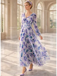 a-linie-knochellanges-hochzeitsgastkleid-purpur-1