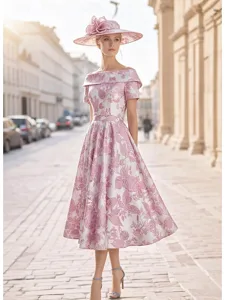 a-linie-tee-lange-abendkleid-blumenkleid-rosa-1