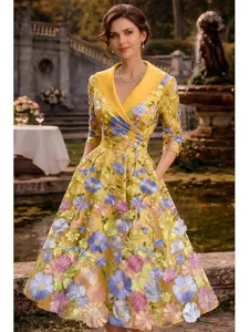 a-linie-tee-lange-cocktailkleider-elegan-lebendiges-gelb-2
