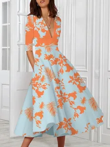 a-linie-tee-lange-cocktailkleider-elegan-orange-2