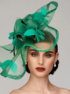 blumen-feder-netz-kentucky-derby-hut-fas-grun-21