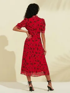chiffon-midikleid-mit-blumendruck-und-pu-default-2