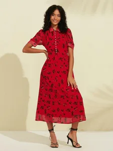 chiffon-midikleid-mit-blumendruck-und-pu-default-5