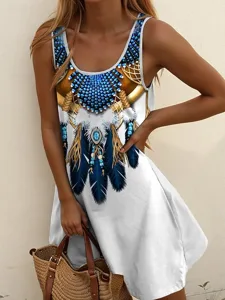 damen-boho-kleid-western-kleid-vintage-m-blau-4