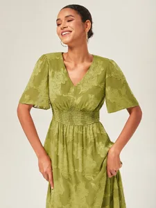 damen-elegantes-kleid-grun-kurzarm-jacqu-default-2
