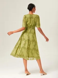 damen-elegantes-kleid-grun-kurzarm-jacqu-default-4