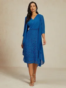 damen-kleid-set-spitzenkleid-freizeitkle-blau-1
