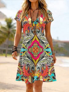 damen-knielanges-kleid-sommerkleid-t-shi-blau-1