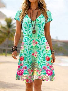 damen-knielanges-kleid-sommerkleid-t-shi-grun-3