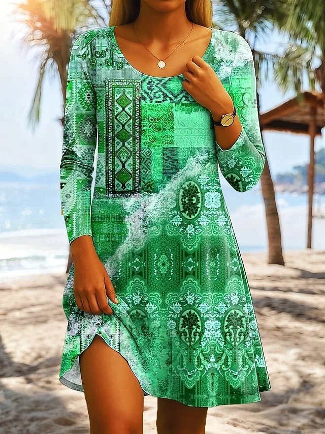 damen-knielanges-kleid-t-shirt-kleid-a-l-grun-4