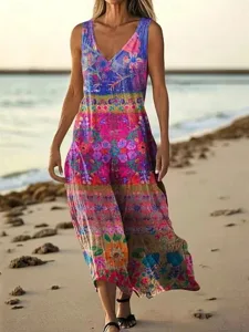 damen-langes-kleid-maxikleid-freizeitkle-purpur-2