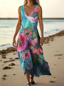damen-langes-kleid-maxikleid-freizeitkle-wasserblau-3