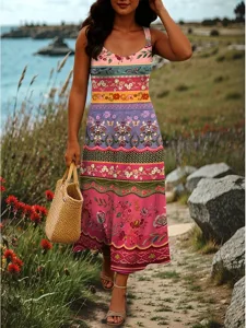 damen-maxi-kleid-boho-a-linie-kleid-off-rote-2
