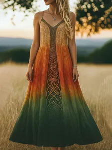 damen-maxi-kleid-boho-sommerkleid-a-lini-orange-1