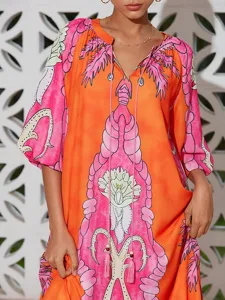 damen-maxi-saum-maxikleid-orange-halbarm-default-3