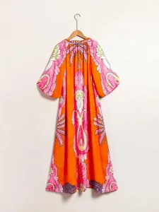 damen-maxi-saum-maxikleid-orange-halbarm-default-9