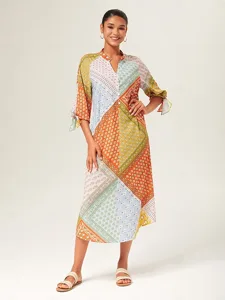 damen-maxikleid-bunt-seidenschal-bedruck-regenbogen-1