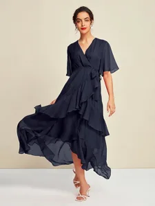 damen-maxikleid-chiffon-einfarbig-unglei-marineblau-1