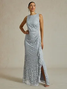 damen-maxikleid-etui-kleid-elegant-party-grau-1