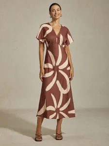 damen-maxikleid-kaffee-abstrakter-blumen-braun-1