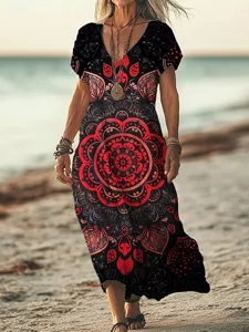 damen-maxikleid-sommerkleid-t-shirt-klei-rote-2