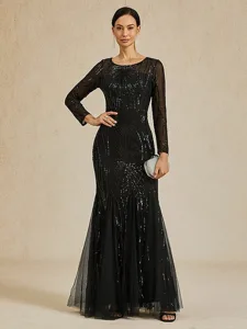 damen-maxikleid-trompeten-meerjungfrauen-schwarz-7
