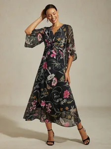damen-maxikleid-twist-knot-vine-blumendr-schwarz-1