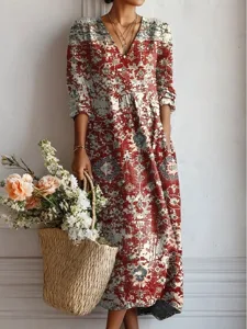 damen-midi-kleid-leinenahnlich-atmungsak-rote-3