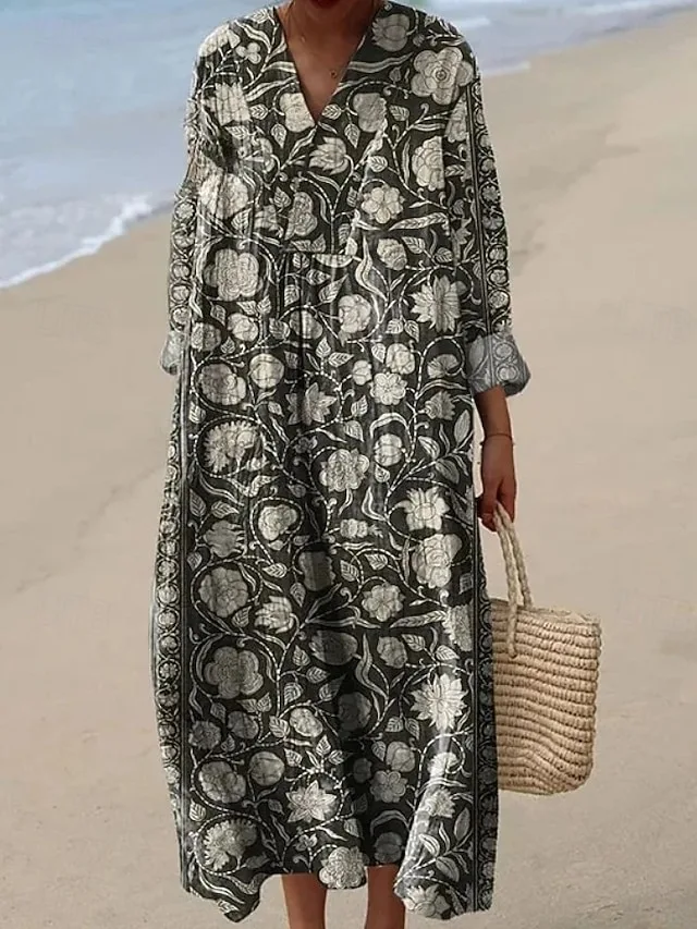 damen-midi-kleid-v-ausschnitt-langarm-ka-schwarz-2