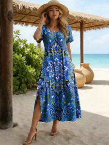 damen-midikleid-a-linie-kleid-urlaub-las-blau-5