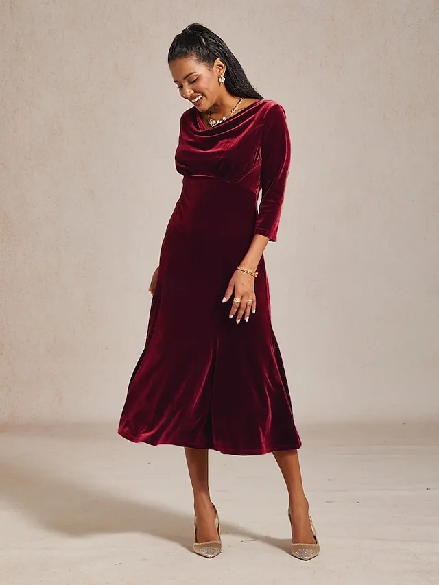 damen-midikleid-etui-kleid-trompeten-mee-wein-1