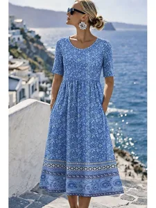 damen-midikleid-shiftkleid-urlaub-lassig-blau-1