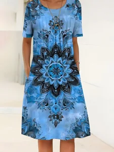 damen-midikleid-shiftkleid-urlaub-lassig-blau-3