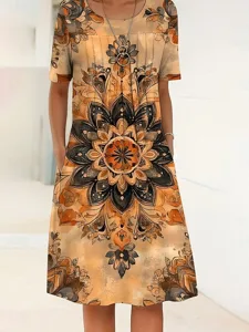 damen-midikleid-shiftkleid-urlaub-lassig-orange-1