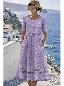 damen-midikleid-shiftkleid-urlaub-lassig-purpur-3