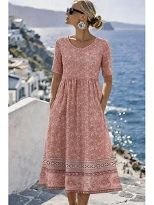 damen-midikleid-shiftkleid-urlaub-lassig-rosa-2