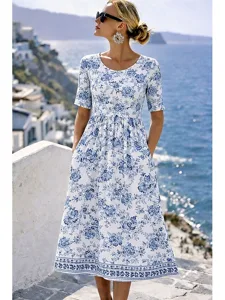 damen-midikleid-shiftkleid-urlaub-vintag-blau-3