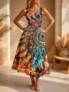 damen-midikleid-sommerkleid-a-linie-klei-orange-1