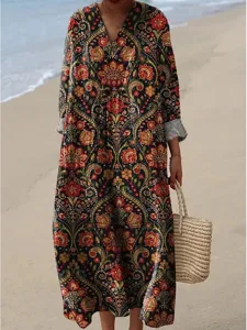 damen-midikleid-sommerkleid-a-linie-klei-schwarz-grun-2