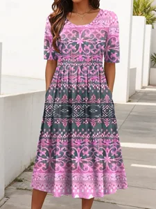 damen-midikleid-sommerkleid-faltenkleid-purpur-4