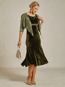damen-midikleid-trompeten-meerjungfrauen-olive-1