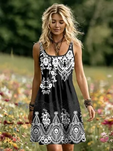 damen-mini-kleid-boho-a-linie-kleid-trag-wei-schwarz-1